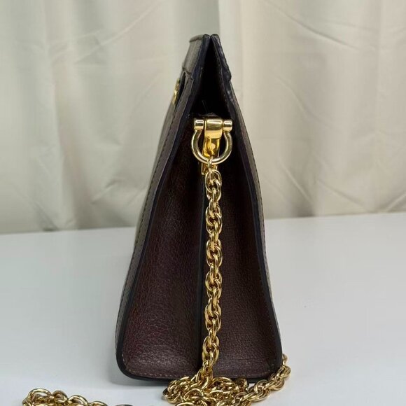 Gucci GG Logo Supreme Large Ophidia Large Shoulder Bag with Iconi Chian - Picture 4 of 10